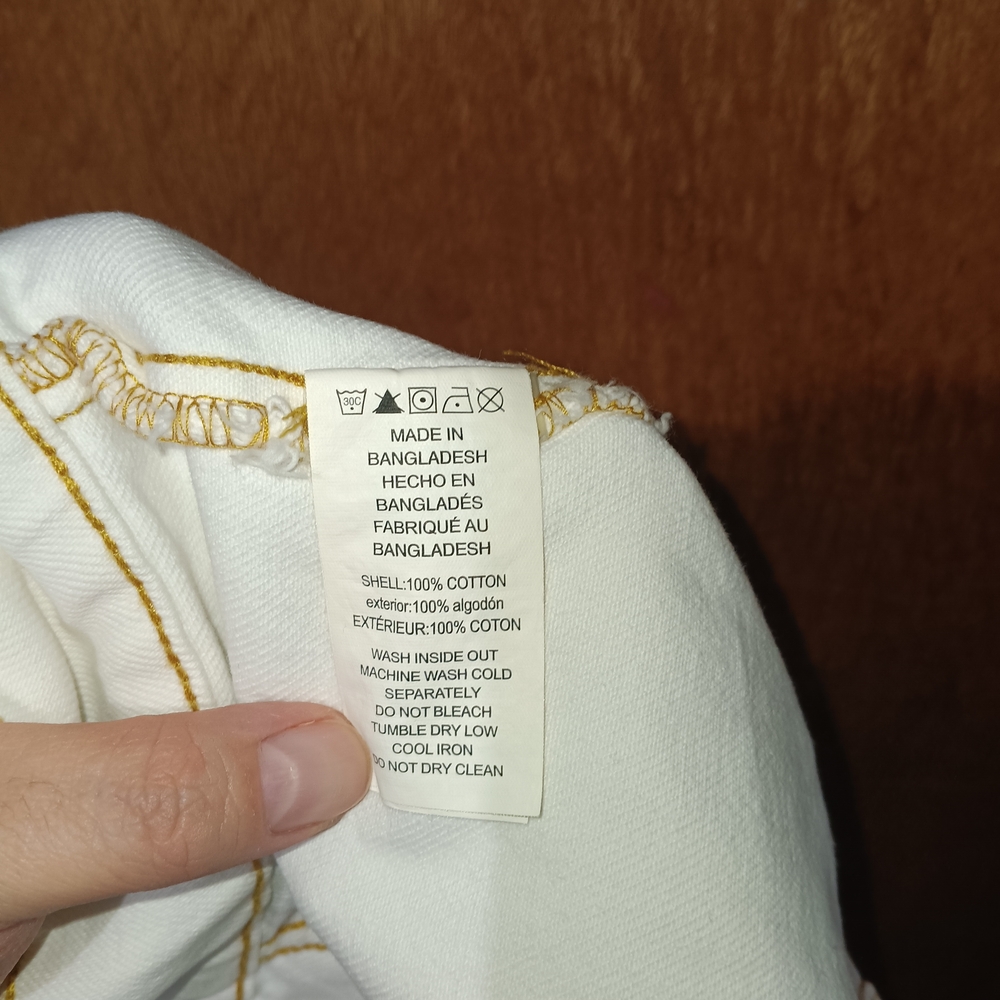 Michael Kors Light Cream Jean Jacket with Gold Accents - Picture 6 of 6